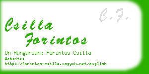 csilla forintos business card